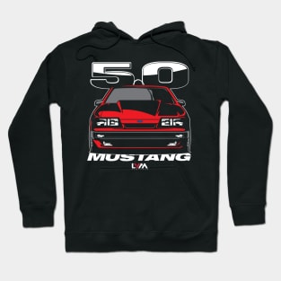 Foxbody 5.0 Ford Mustang 4 Eye Red Hoodie